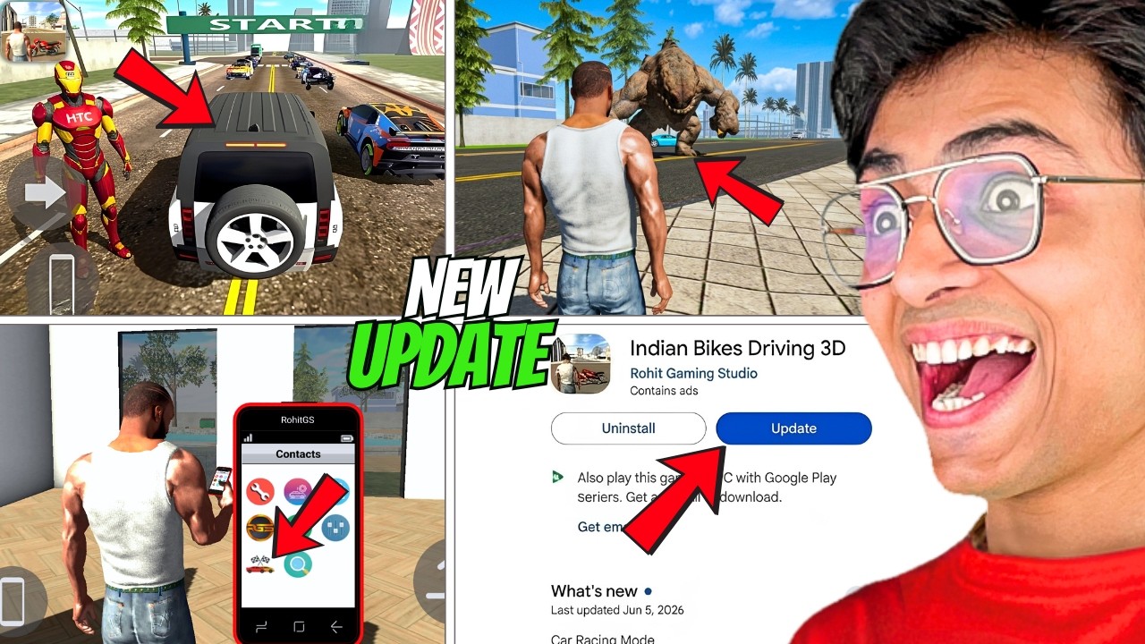 INDIAN BIKE DRIVING 3D NEW UPDATE😱 SUPERCAR STREET RACE