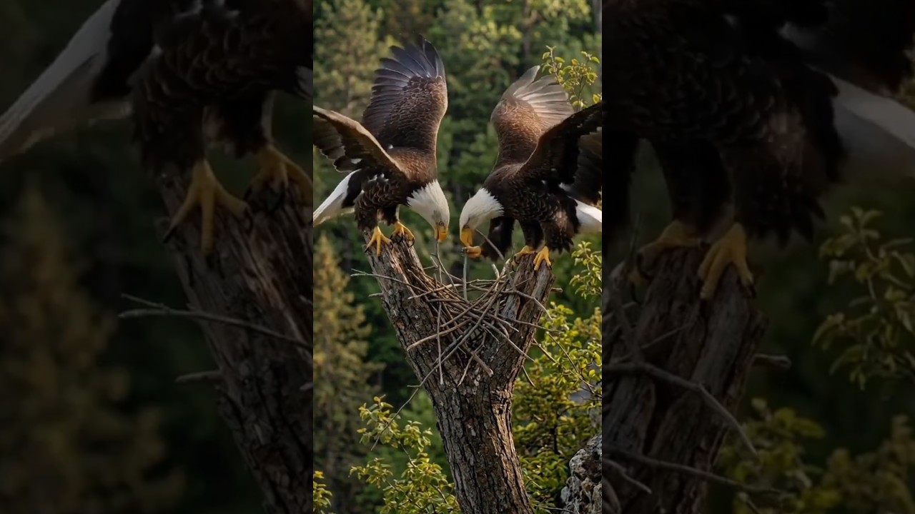 Watch Eagles Build a Massive Nest FAST | Timelapse