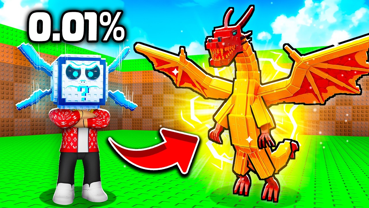 روبلوكس جبت اندر حيوان في ماب رأس اللكي بلوك! Be Lucky Block