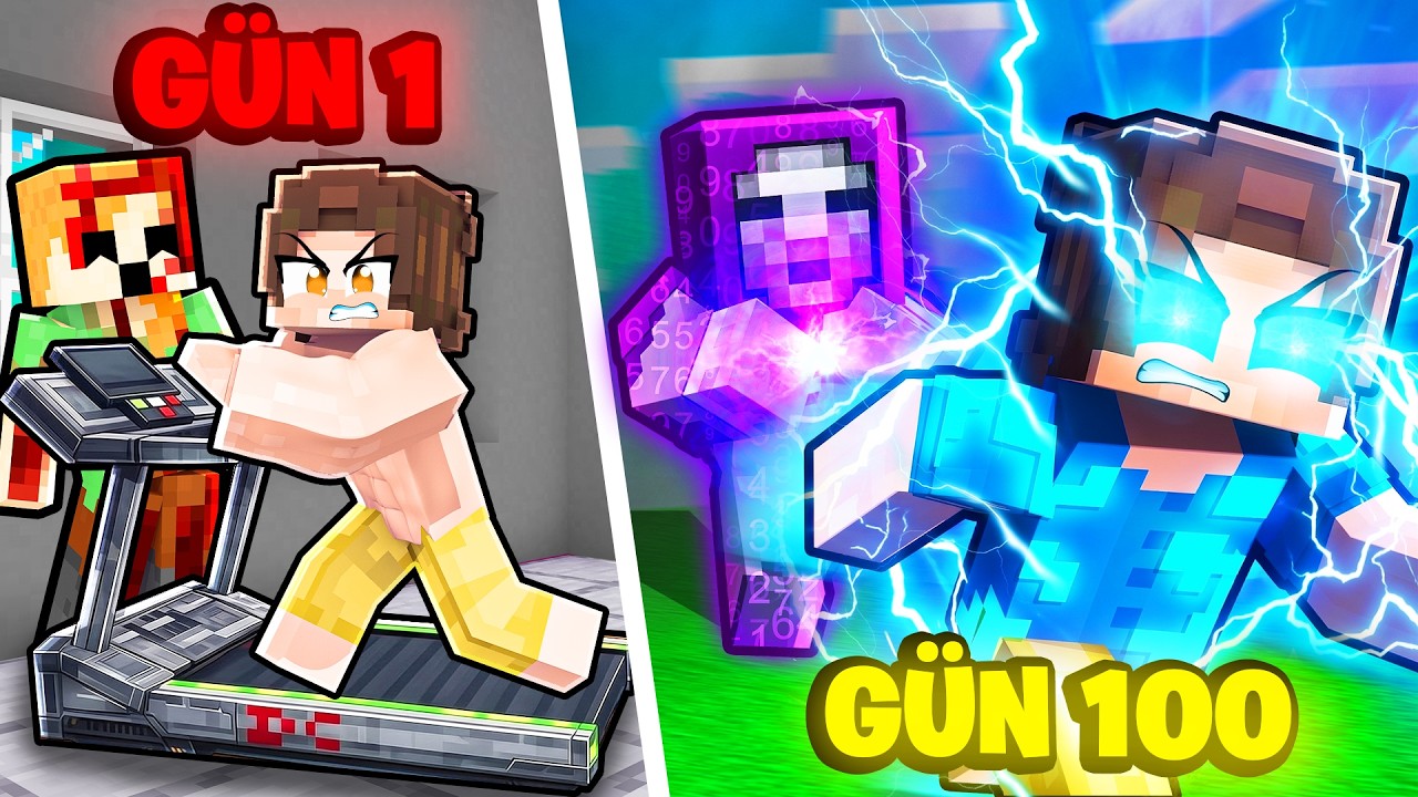 Minecraft'ta EN GÜÇLÜ EFSANE OLMAK İÇİN 100 GÜN ÇALIŞTIM ?!
