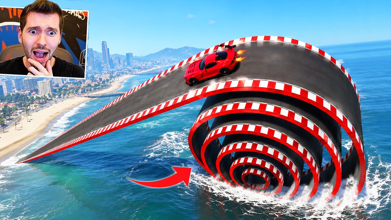 GTA V Online: CORRIDA no FUNIL ONDULADO no MAR!