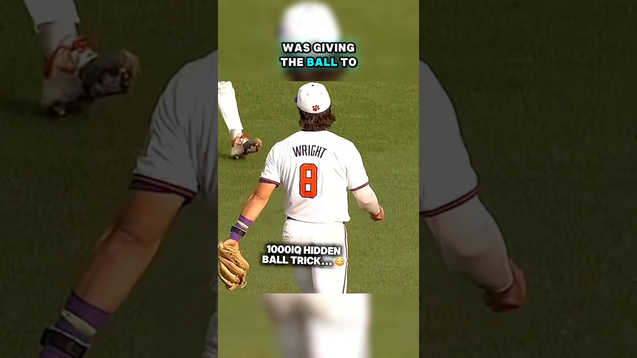 Crazy Hidden Ball Trick… 😳 #baseball #d1 #homerun