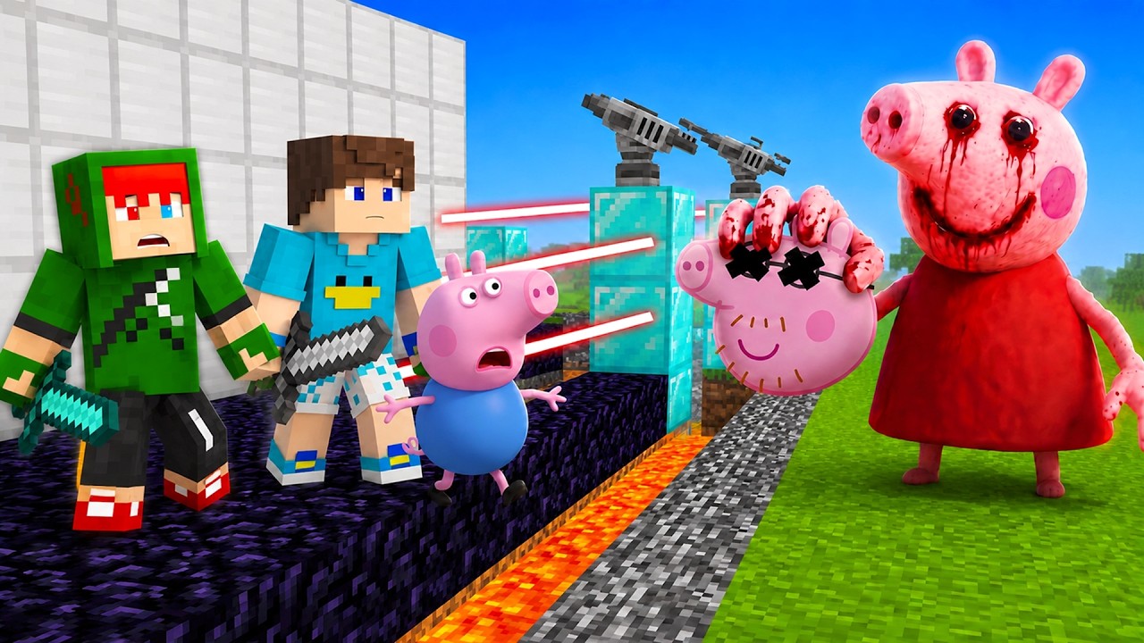 FIZEMOS UMA ARMADILHA CONTRA A PEPPA AMALDIÇOADA NO MINECRAFT!! (PEPPA PIG.EXE)