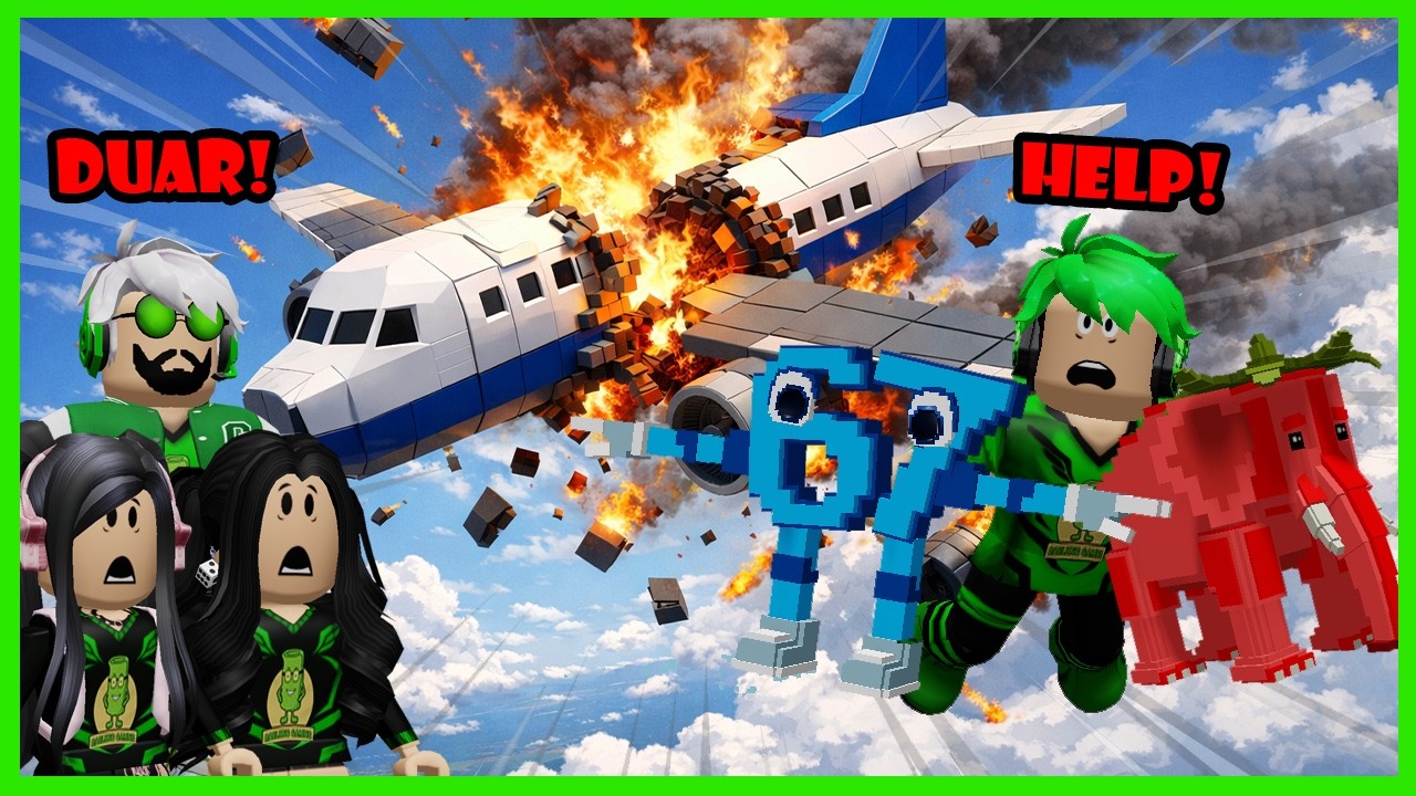 Insiden Pesawat Meledak Berhasil Buatku Dapat Brainrot Terlangka - Survive Plane Crash For Brainrot