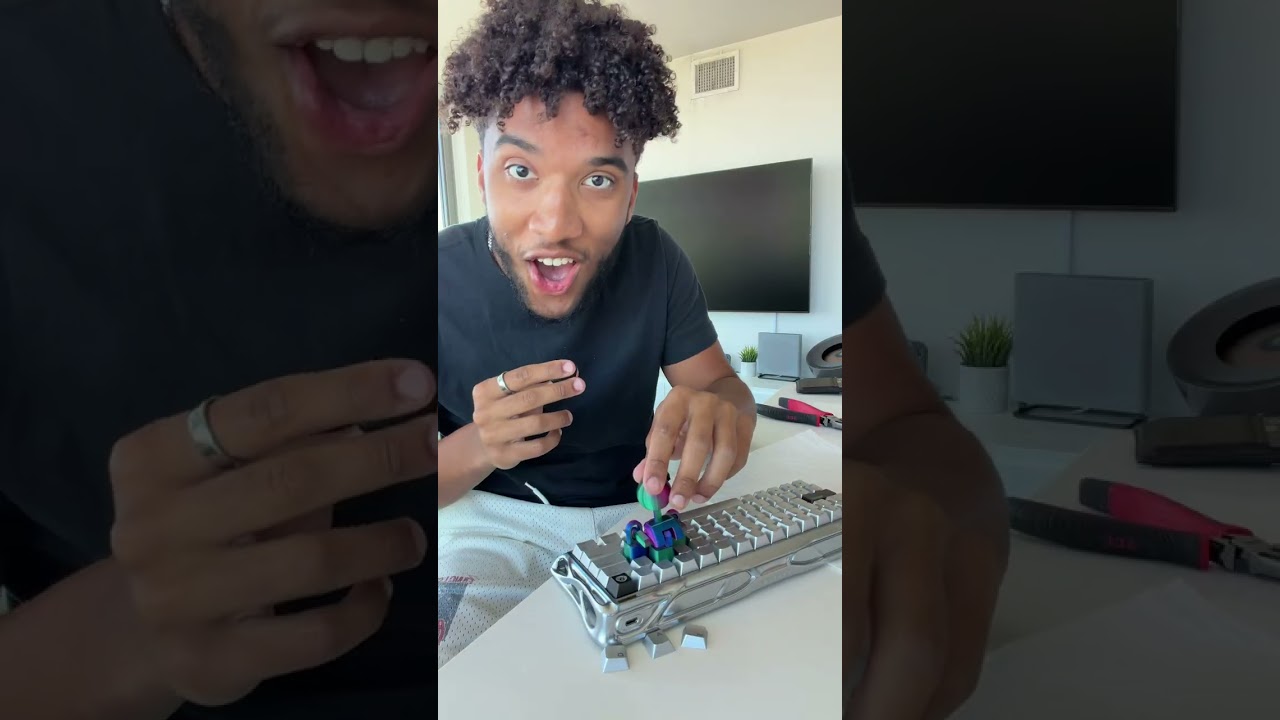 I swapped my keyboard’s WASD with a joystick.. #carterpcs #tech #keyboard #3dprinting #gaming