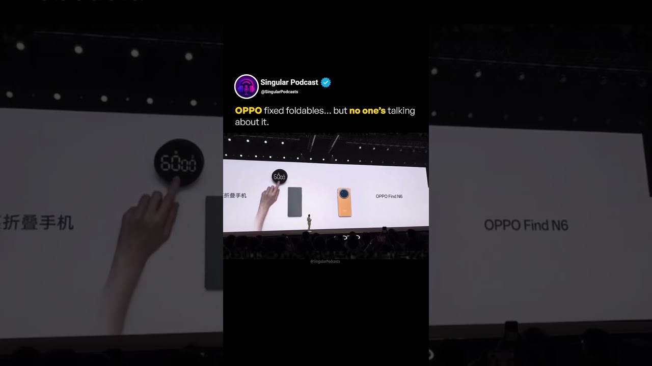 The Crease is GONE on OPPO Find N6 #Shorts #Innovation #Foldable