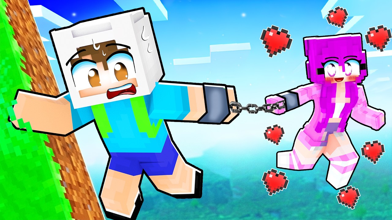 24 SAAT BOYUNCA KIZ HAYRANIMLA KELEPÇELİ KALDIM 😱 Minecraft