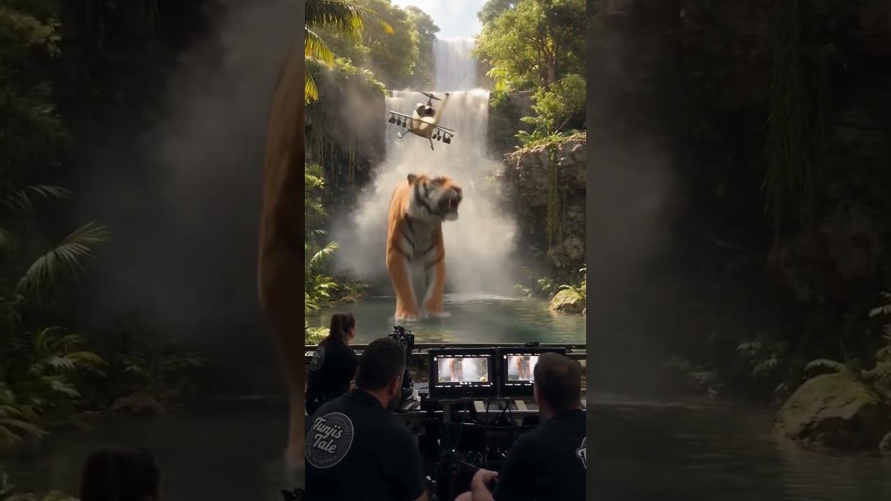 🐅 Hollywood Created a Tiger vs Helicopter Action Scene #Shorts #Hollywood #Tiger #PracticalEffects