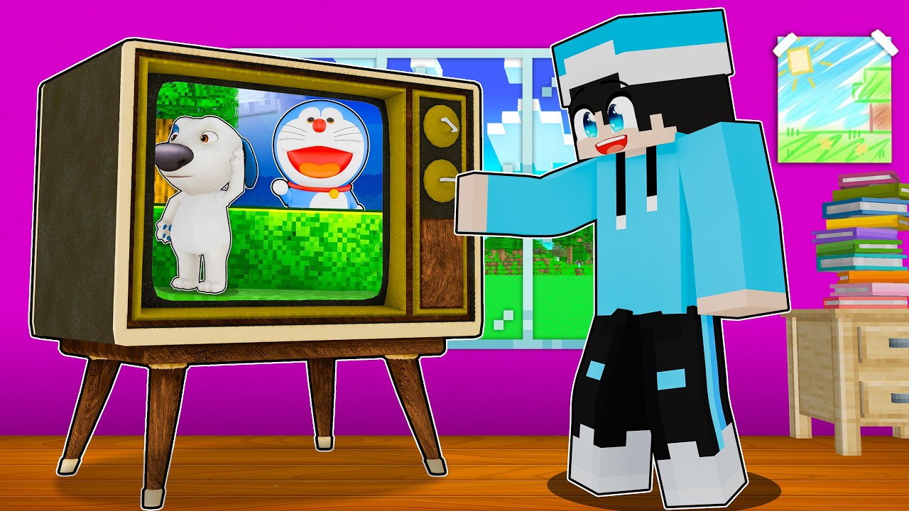 ماين كرافت لكن دخلت اصدقائي داخل التلفزيون !!؟ 📺🤯