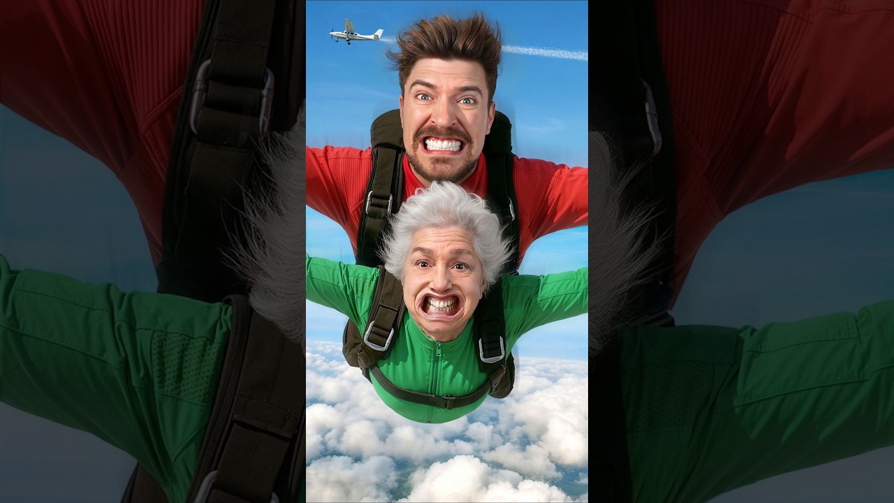 Would Your Grandma Go Skydiving? - Published by MrBeast