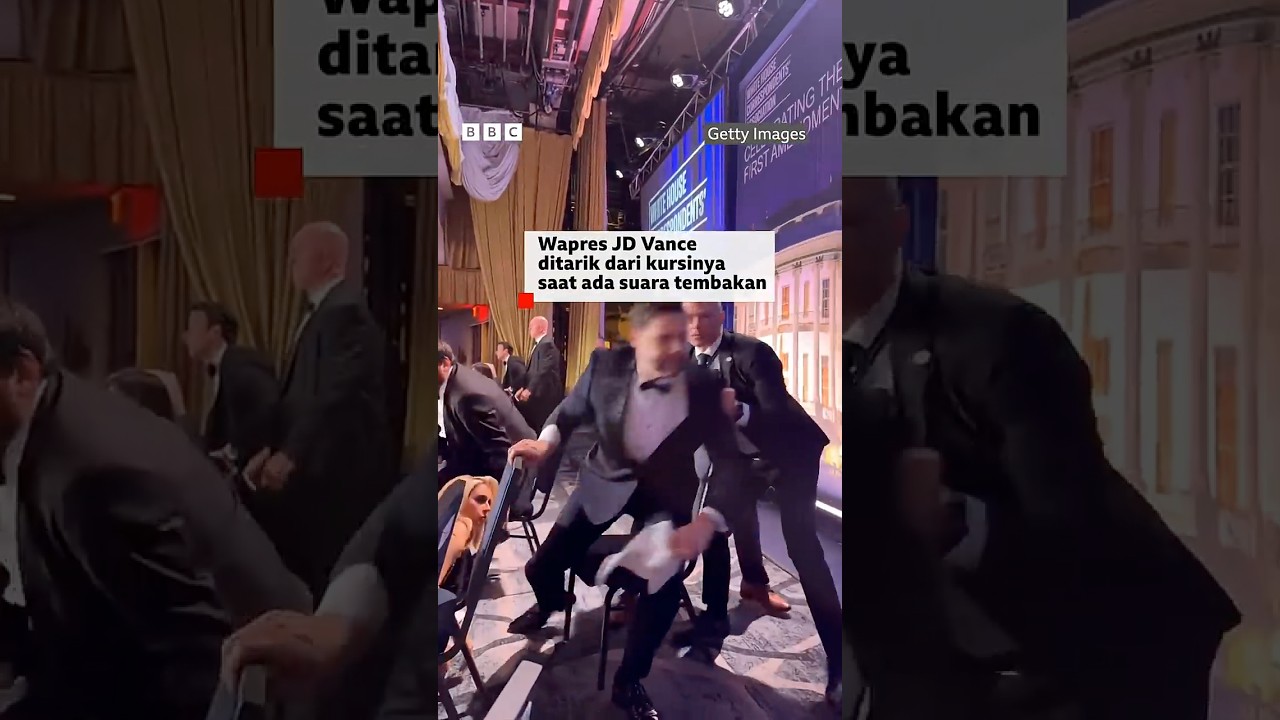 Wapres AS ditarik dari kursinya saat terdengar tembakan #shorts