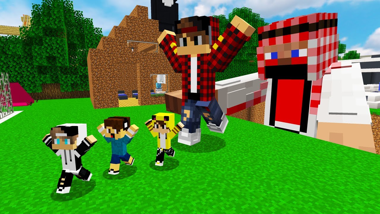 ماين كرافت لكن بابا صار عملاق واكل المدينة ويريد يأكلني 😨😱 #فلم_ماين_كرافت