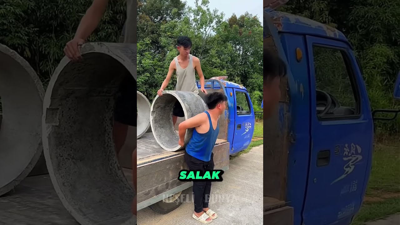 😂🔩 Boruları Taşımaya Çalışırken Olanlar Oldu!