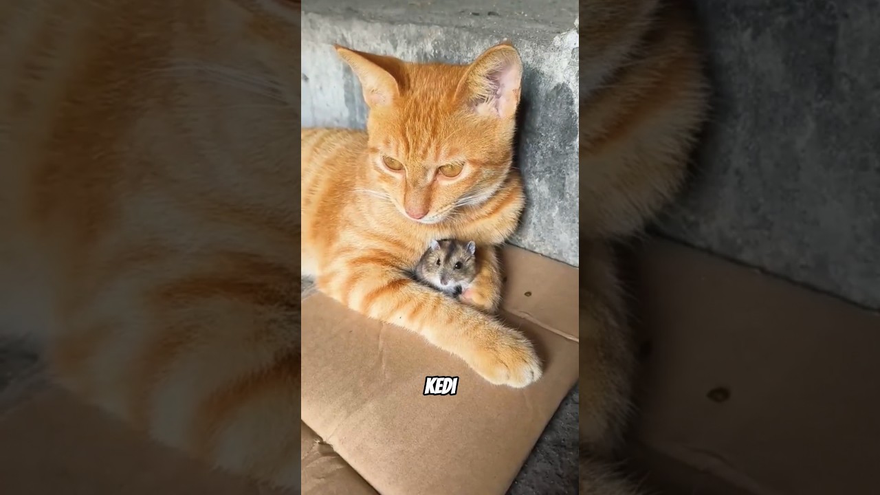 Kedi ve Fare Arkadaş Oluyor 🐱🐭 #shortvideo #reels