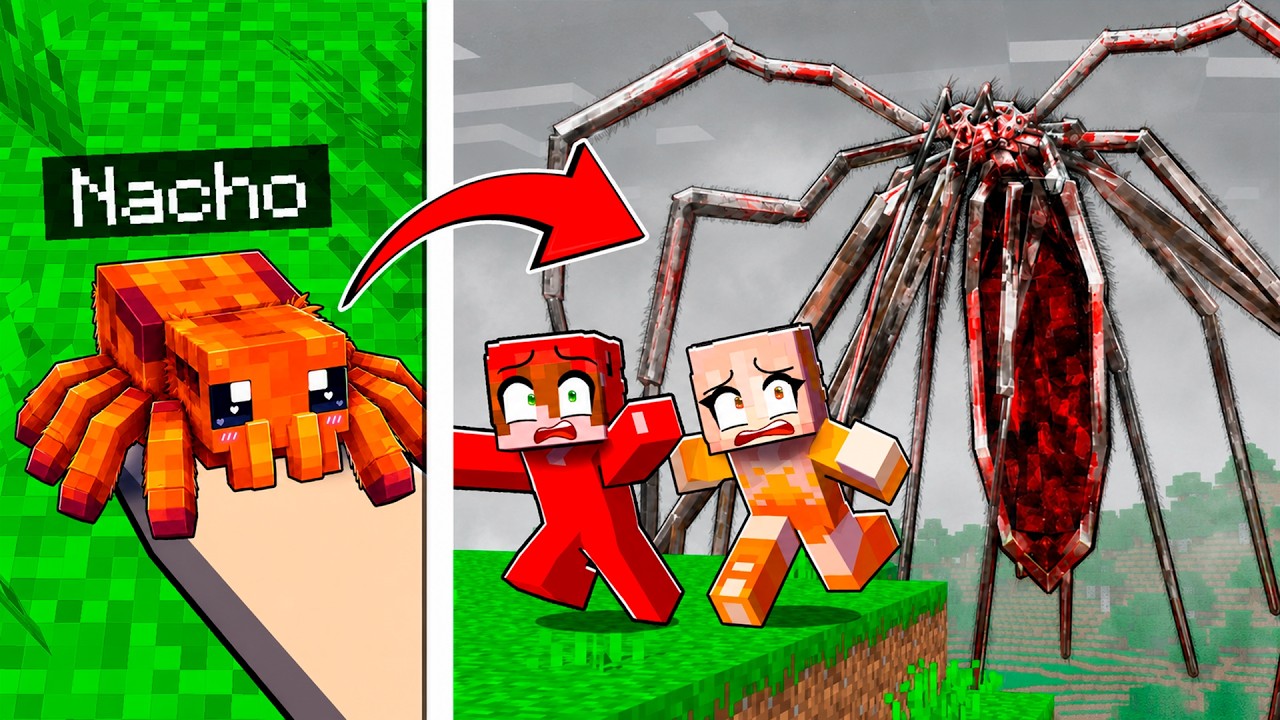 Evolucioné como ARAÑAS para Trollear a Mis Amigos en Minecraft...