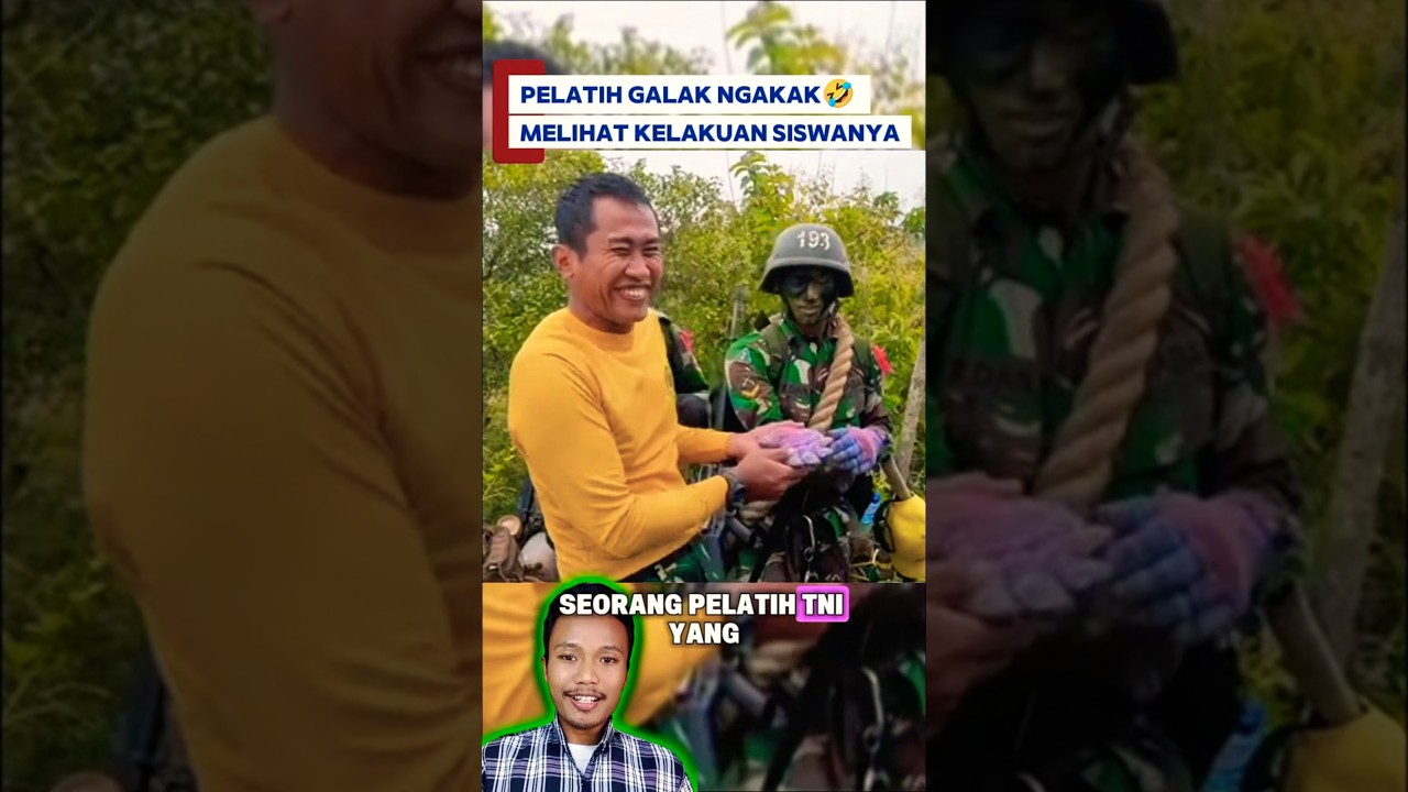 pelatih galak akhirnya ketawa juga🤣 #shortvideo #tnidihatirakyat #tniad #lucu #tentara #militer