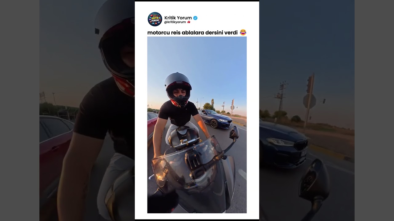 Motorcudan ablalara yarış dersi 😅🏍️ #komikyorumlar
