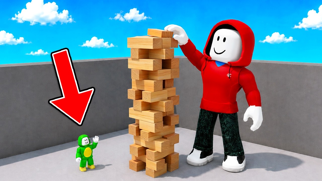 FUNNY GIANT JENGA MOMENTS - ROBLOX