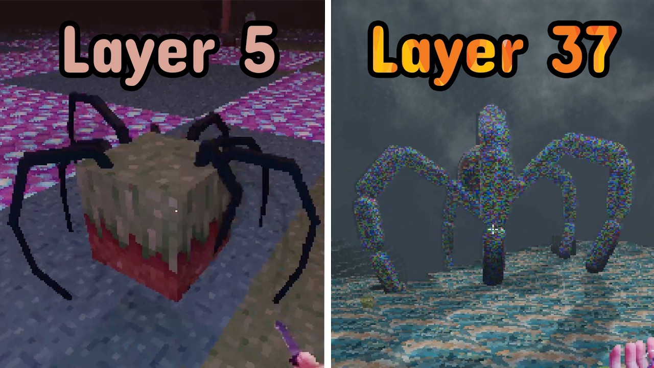 Trying to get to THE BOTTOM OF THE WORLD in Lucid Blocks