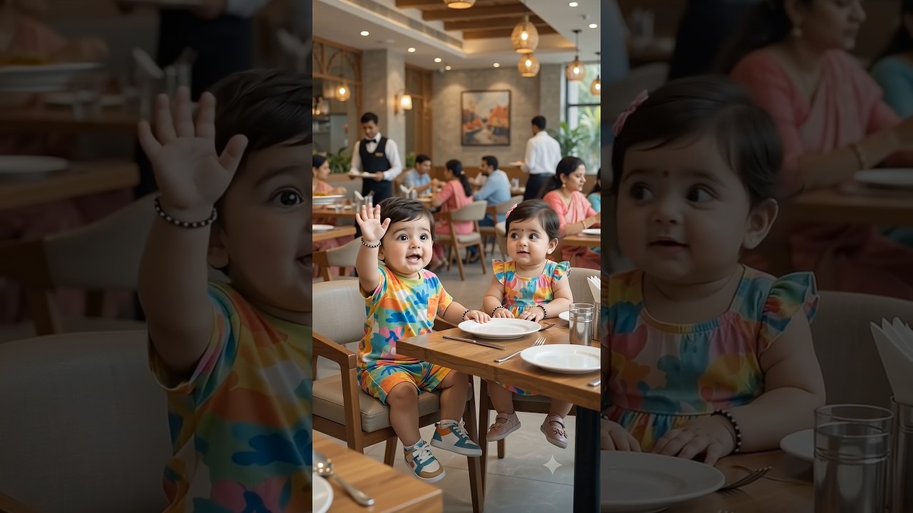 baby ne aisa kya bola..😂 waiter shocked ho gaya