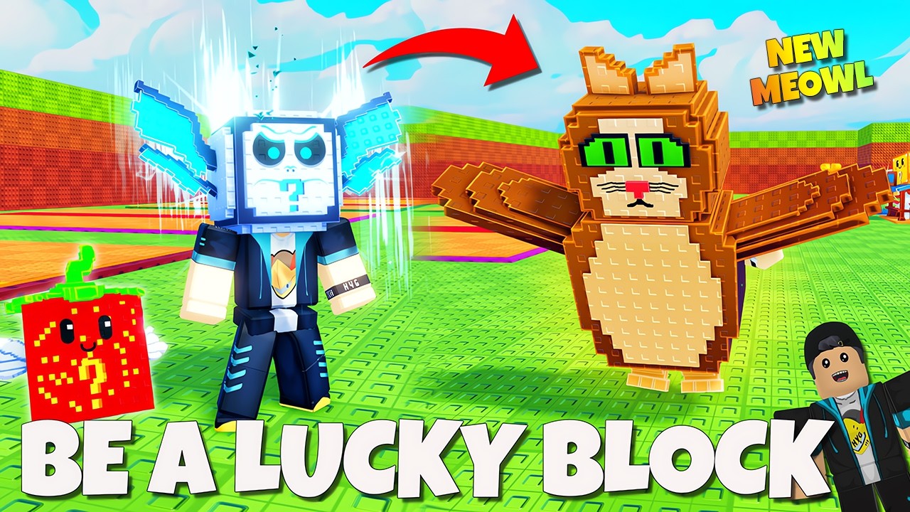 HUH?! Jadi Lucky Block Ultra & Brainrot Meowl SPECIAL 🐈🦉🐈 | Be a Lucky Block Indonesia