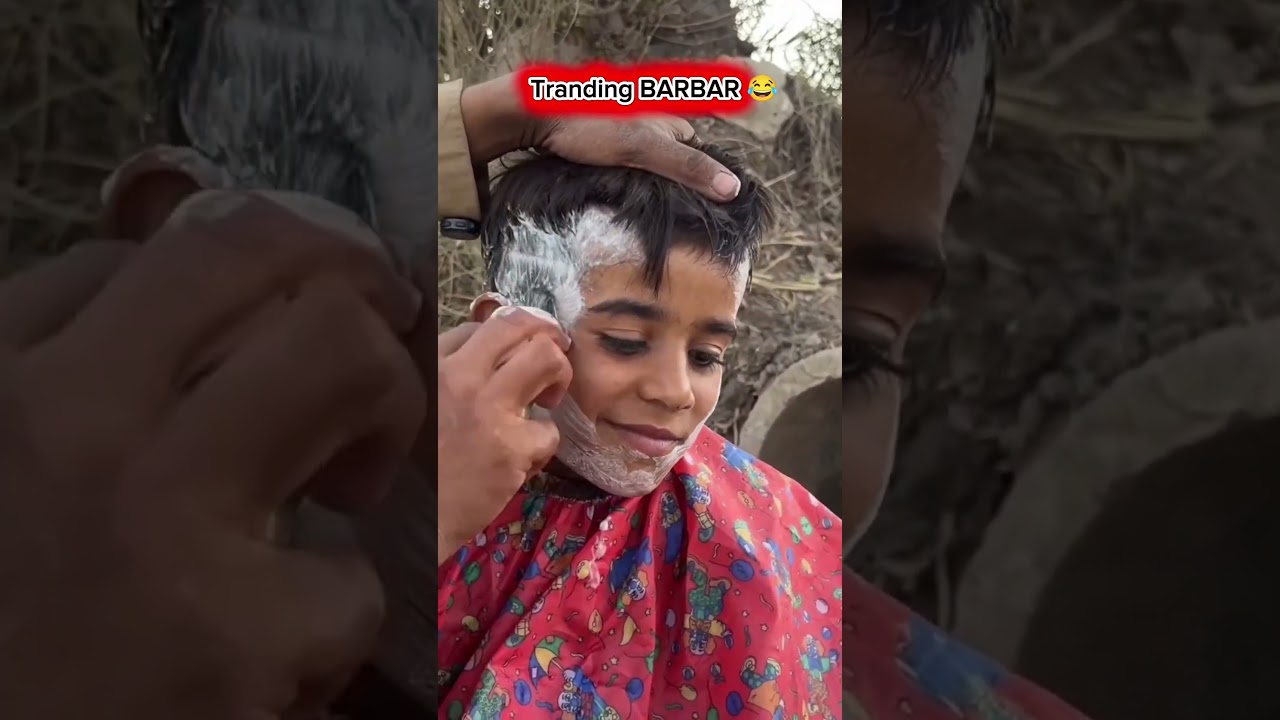 Tranding barber 😂😂🙏🙏 #funnyreelsvideo #funnybarber #funnybarbervideos #asmrcut  #asmrshaving