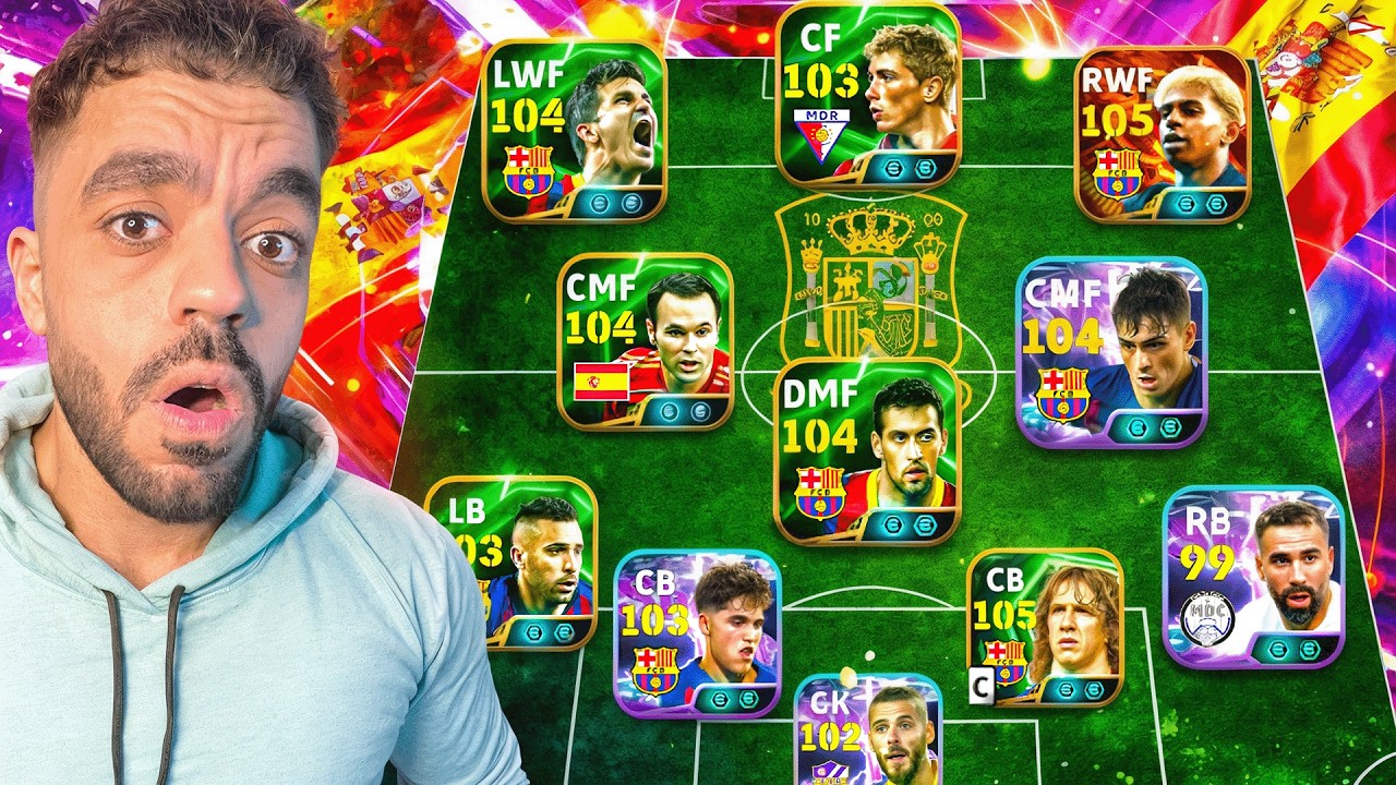 كونت التشكيله التاريخيه لمنتخب اسبانيا🤯ملوك الاستحواذ بدون هزيمه🔥|efootbal 2026