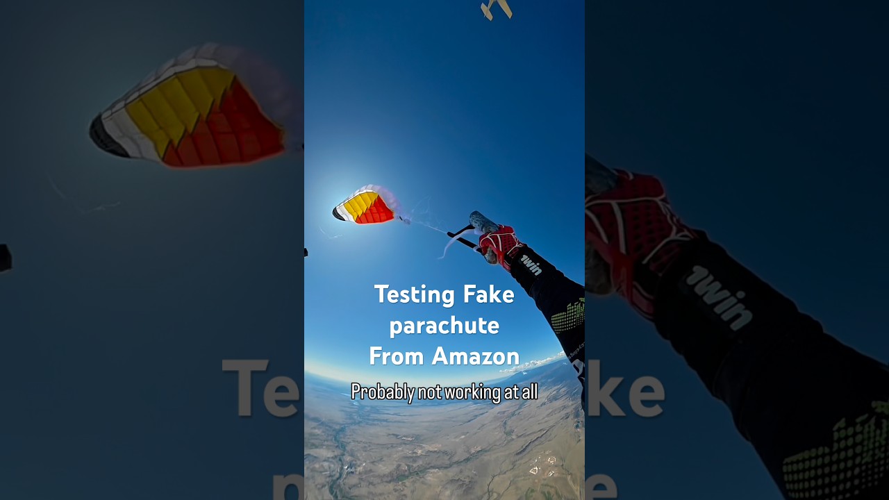 Testing Fake parachute From Amazon . Parachute landing. #skydiving #amazon #shorts