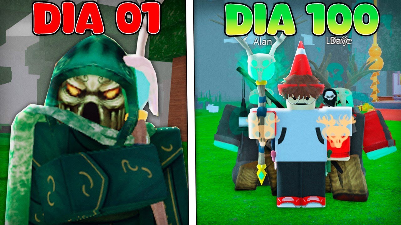 SOBREVIVI 100 DIAS COMO NECROMANCER NO 99 NOITES NA FLORESTA