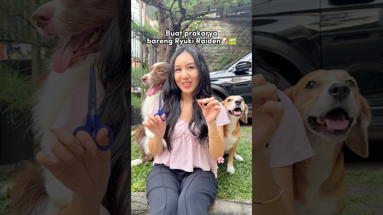 BUAT PRAKARYA BARENG ANABUL‼️🐶 MENURUT KALIAN HASILNYA BAGUS GAK??😍 #shorts #anjinglucu
