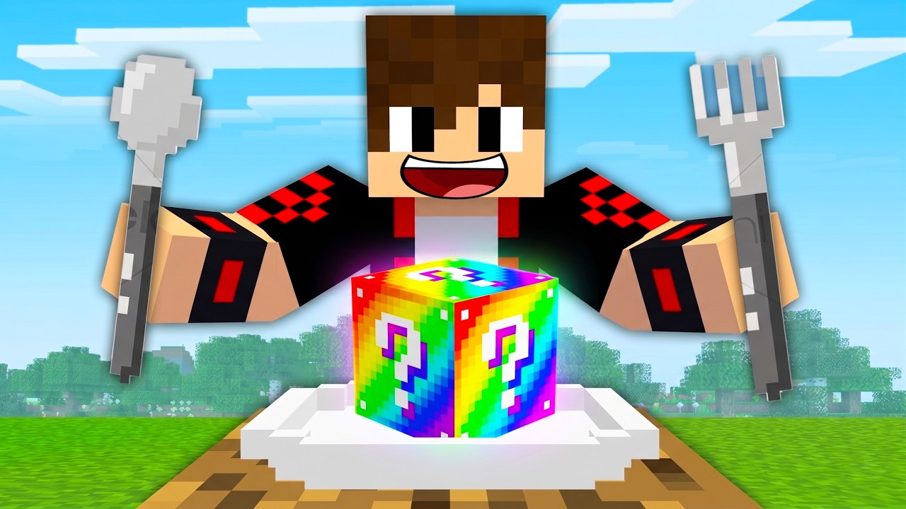 ماين كرافت : ولكن اقدر اكل بلوكات الحظ !!؟ 🔥😱