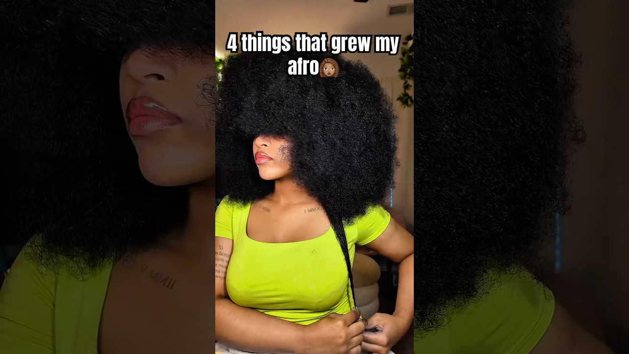 4 things that ACTUALLY grew my afro #afrohair #naturalhair #hairgrowth