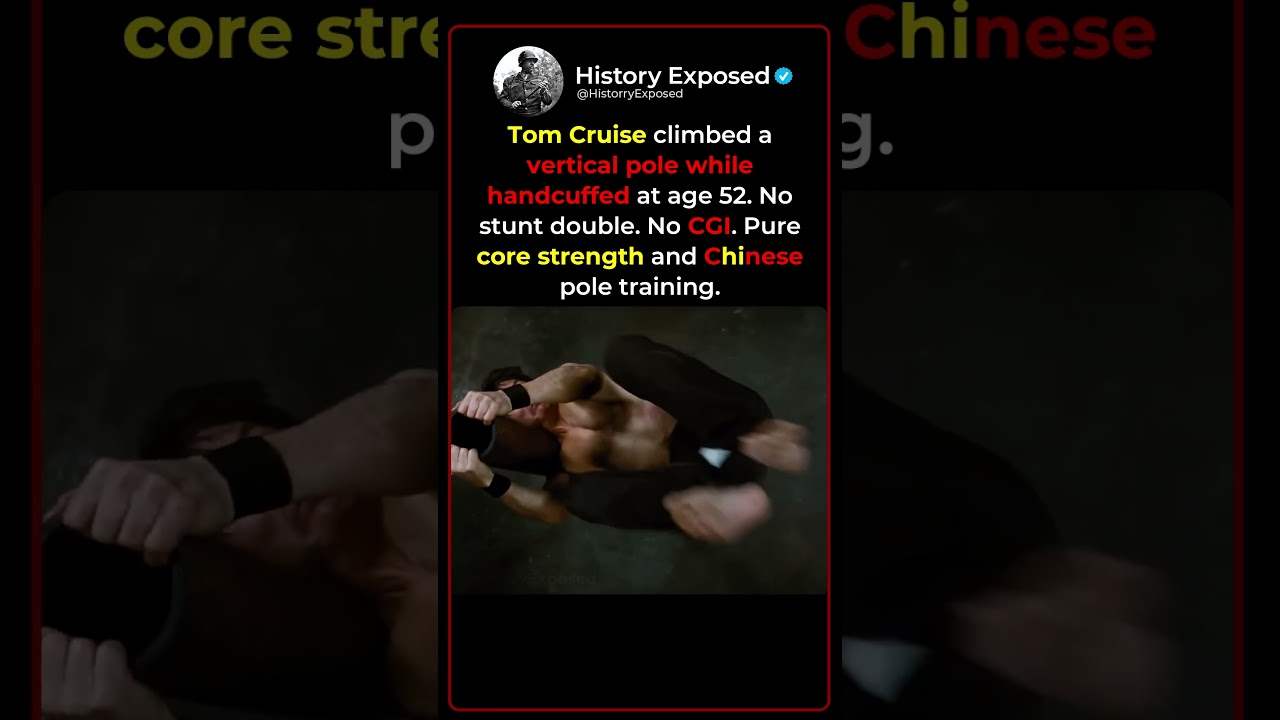 When Tom Cruise Climbed a Pole Handcuffed at 52 🎬💪