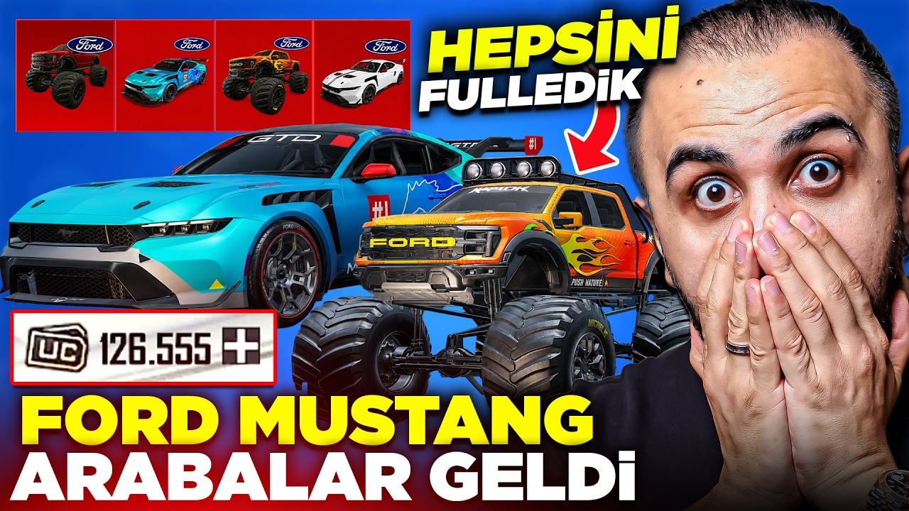 125.000 UC YENİ FORD MUSTANG ARABALAR ÇARKA GELDİ!! 😱 HEPSİNİ FULLEDİK | PUBG Mobile