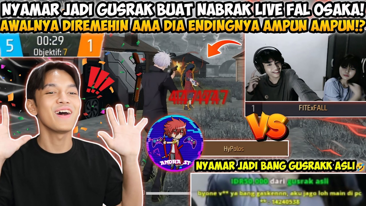 ANDRA NYAMAR JADI GUSRAK BUAT NABRAK LIVE FAL OSAKA! DIREMEHIN ABIS ABISAN COK ENDINGNYA MALAH GINI🤣