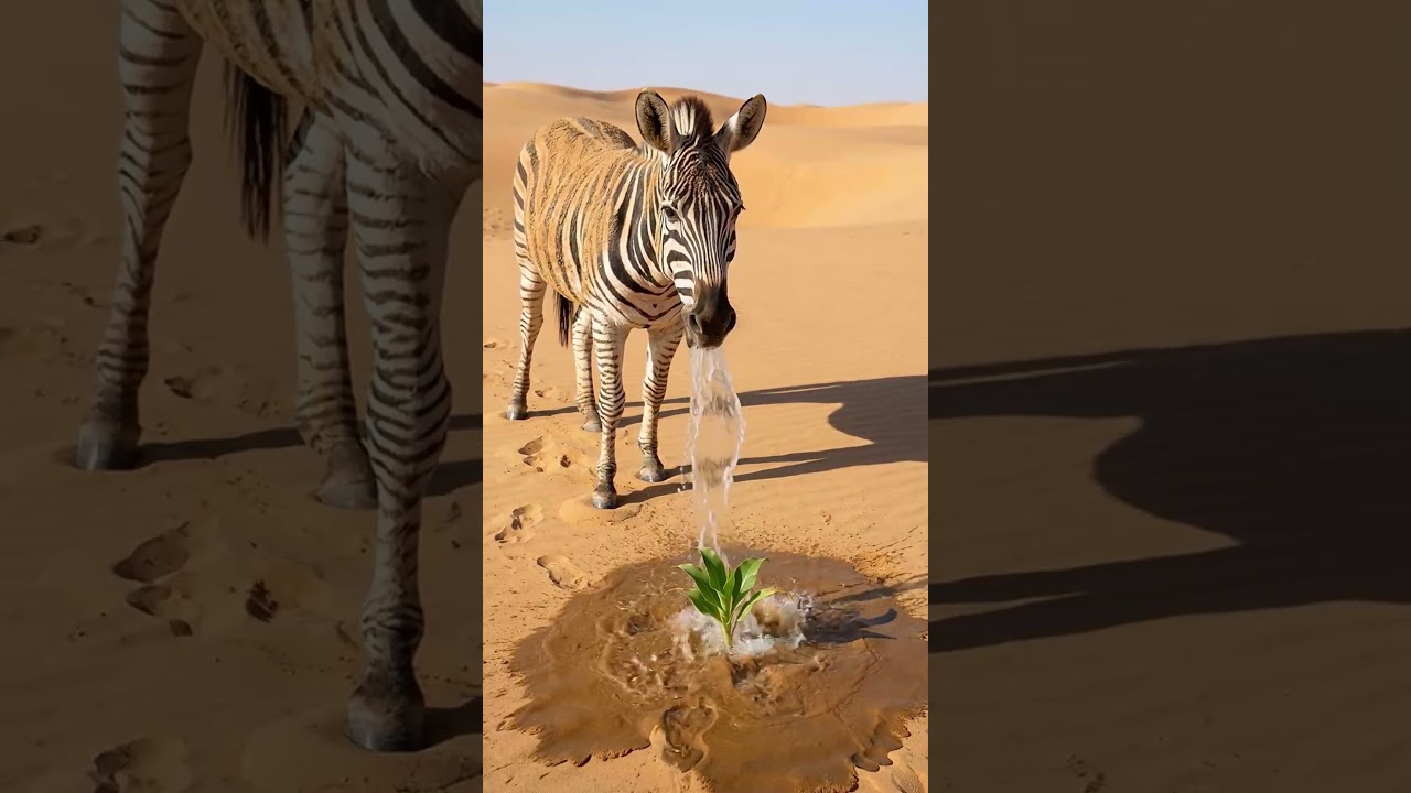 A zebra que regava o milho