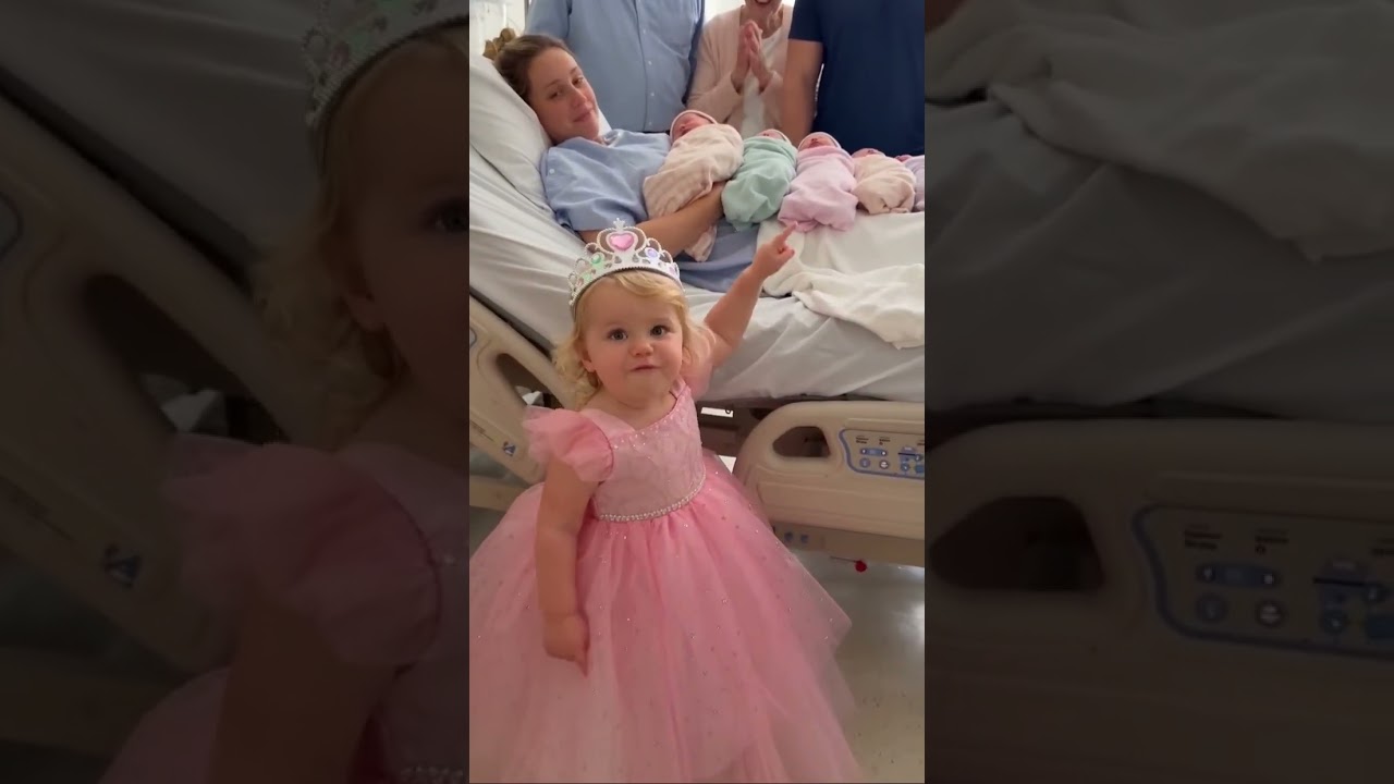 Big sister's reaction to meeting the quintuplets is the purest thing you'll see today 👑💕#BigSister