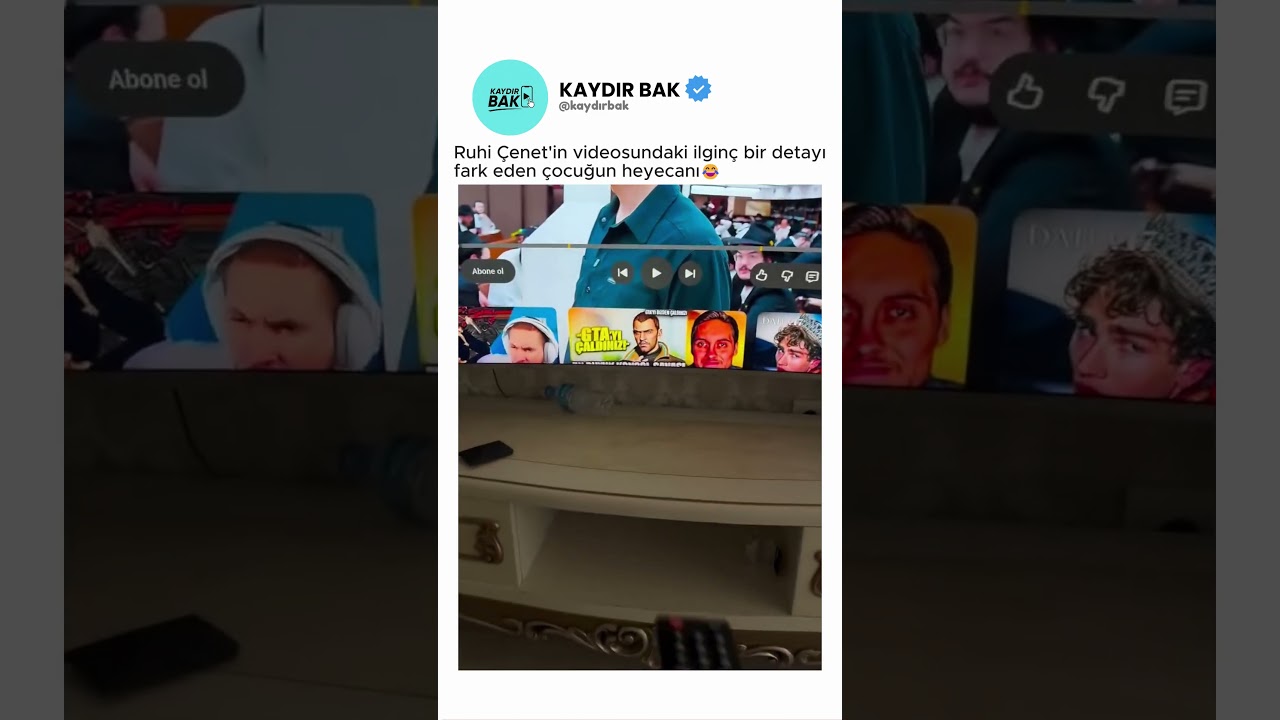 Ruhi Çenet'in videosundaki ilginç bir detayı fark eden çocuğun heyecanı😂