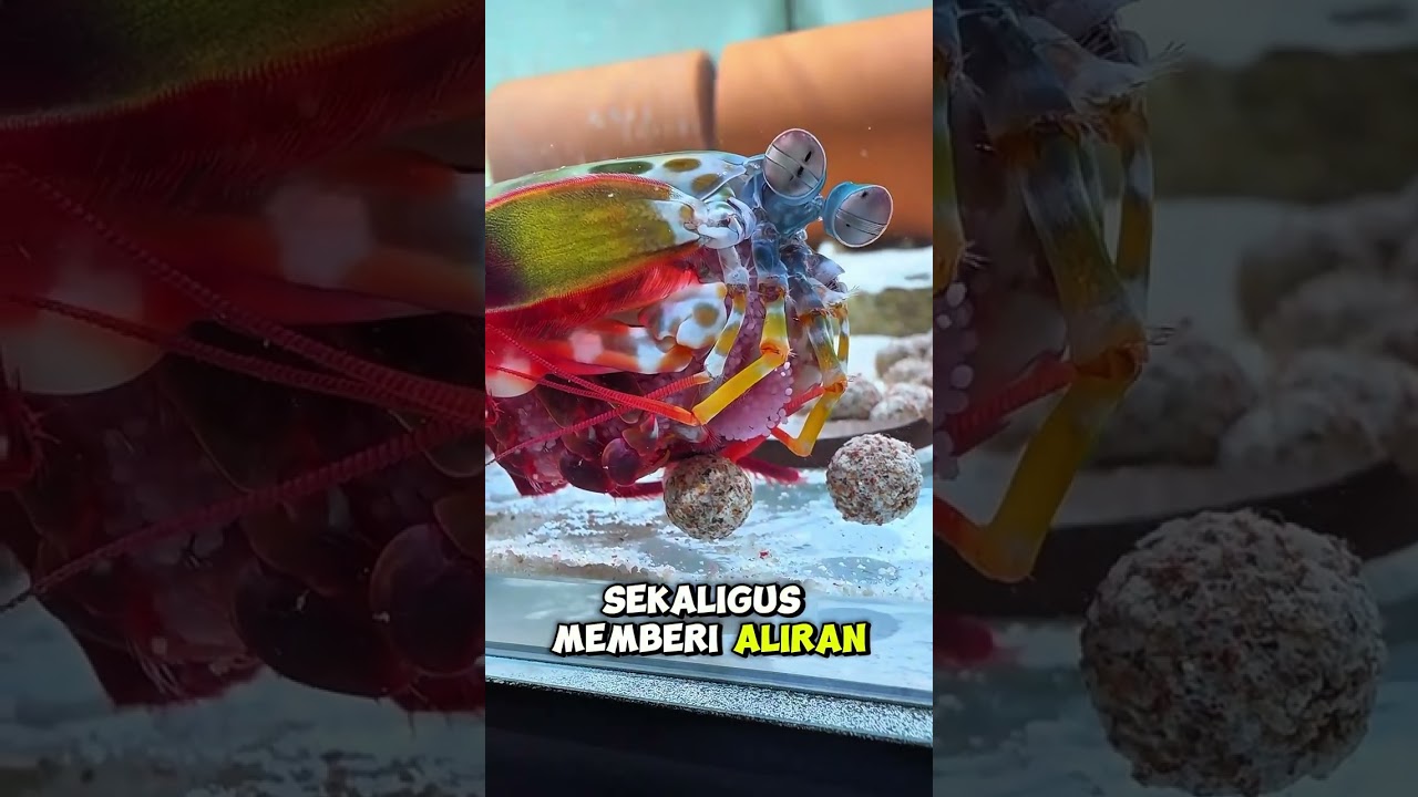 Udang Mantis Bertelur di Akuarium #short