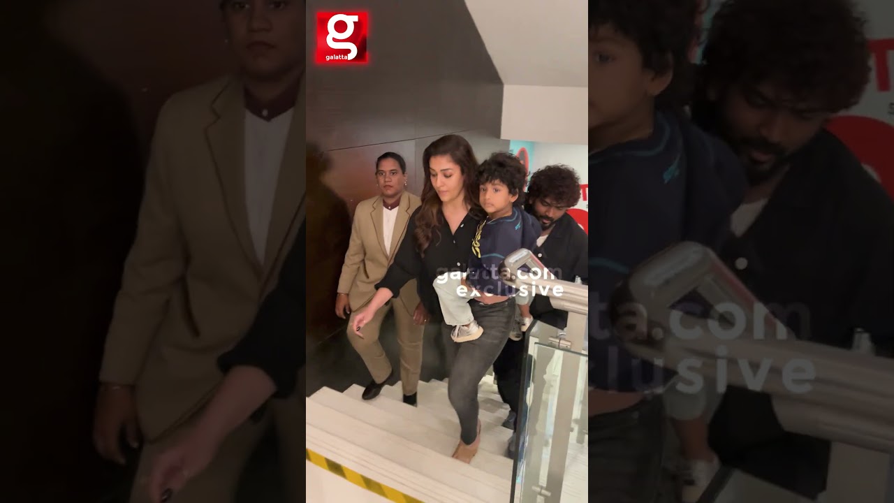 Wikki ❤️Nayan😍படம் பார்க்க பிள்ளைகளோடு ஓடி வர்றாங்களே...🤩❤️Cute Moment | #nayanthara #vigneshshivan