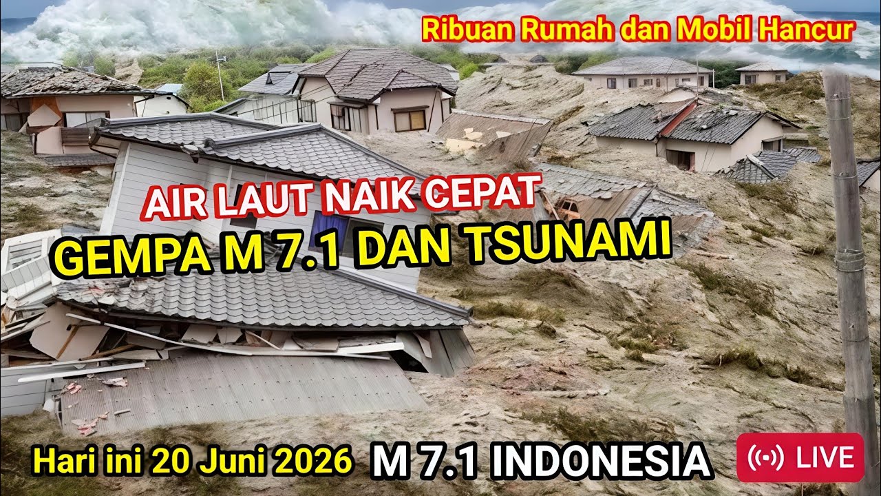Baru Saja Tsunami di Indonesia 20/6/2026! Gempa 7.1 Hancurkan Sigi & Palu,Ribuan Rumah Hancur