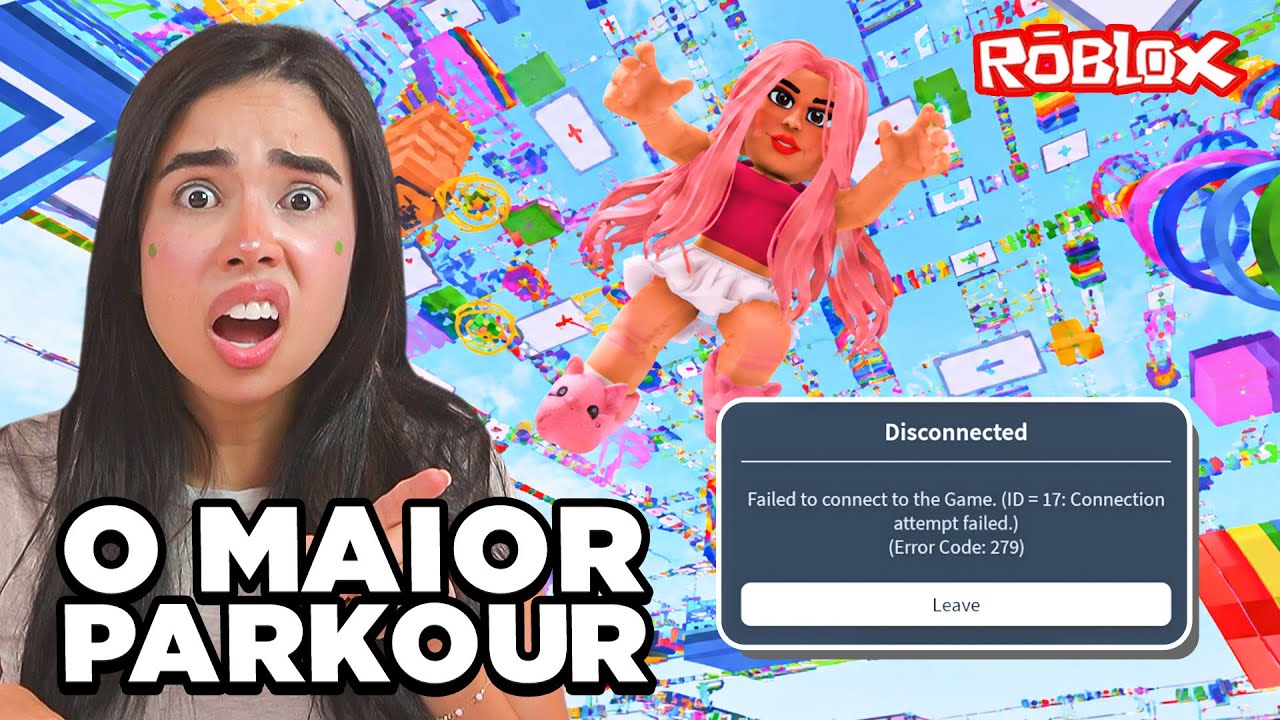 A MISSÃO ERA COMPLETAR O MAIOR PARKOUR DO ROBLOX