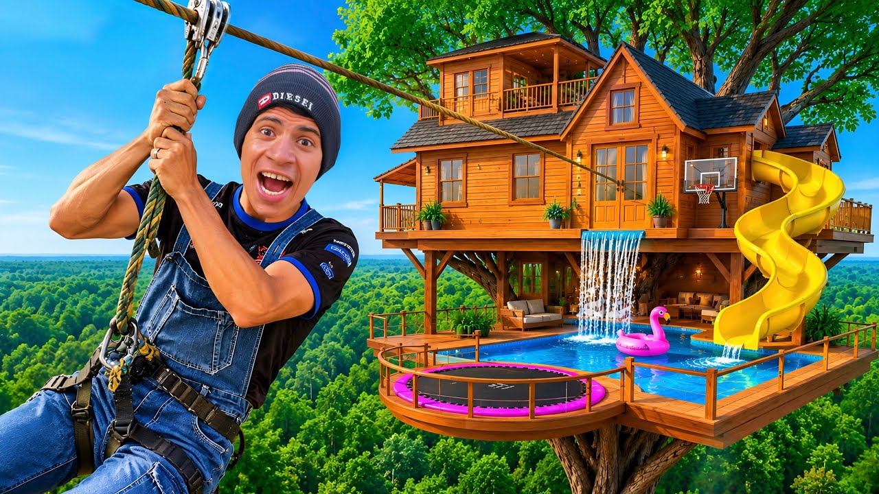 لما اخوك الصغير يعثر علي بيت شجرة خارق 🏡😂| علاء حسين 