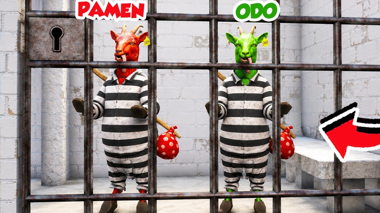 DUO KAMBING KETAUAN MENCURI DAN DI PENJARA DI GOAT SIMULATOR 3
