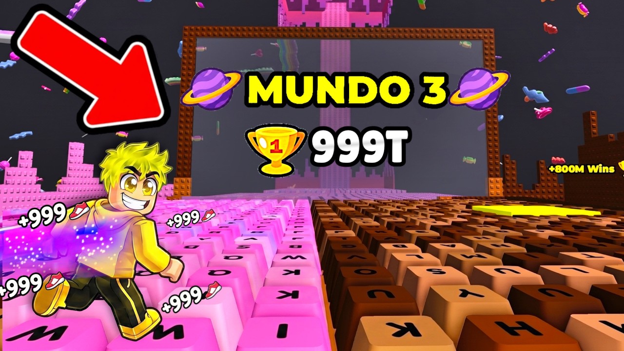 ZEREI O MUNDO 3 USANDO BUG SECRETO NO PARKOUR DE TECLADOS