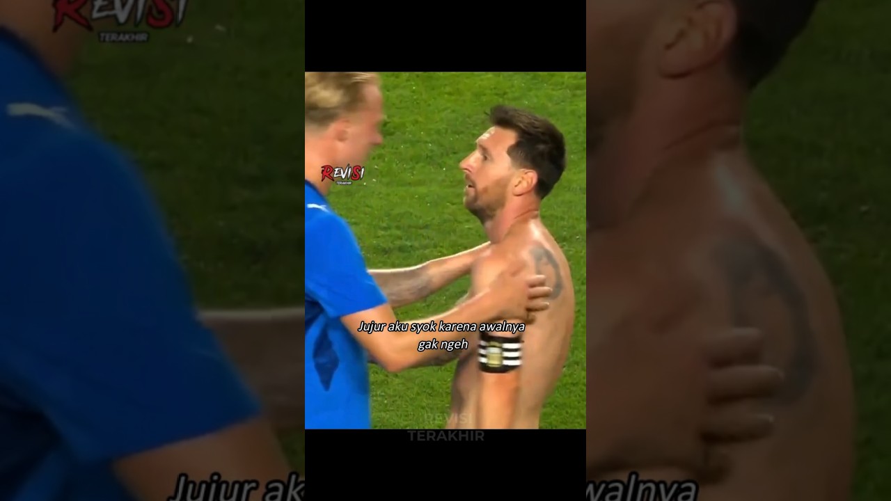 Saat Messi kaget ketemu anaknya Gudjohnsen 😅