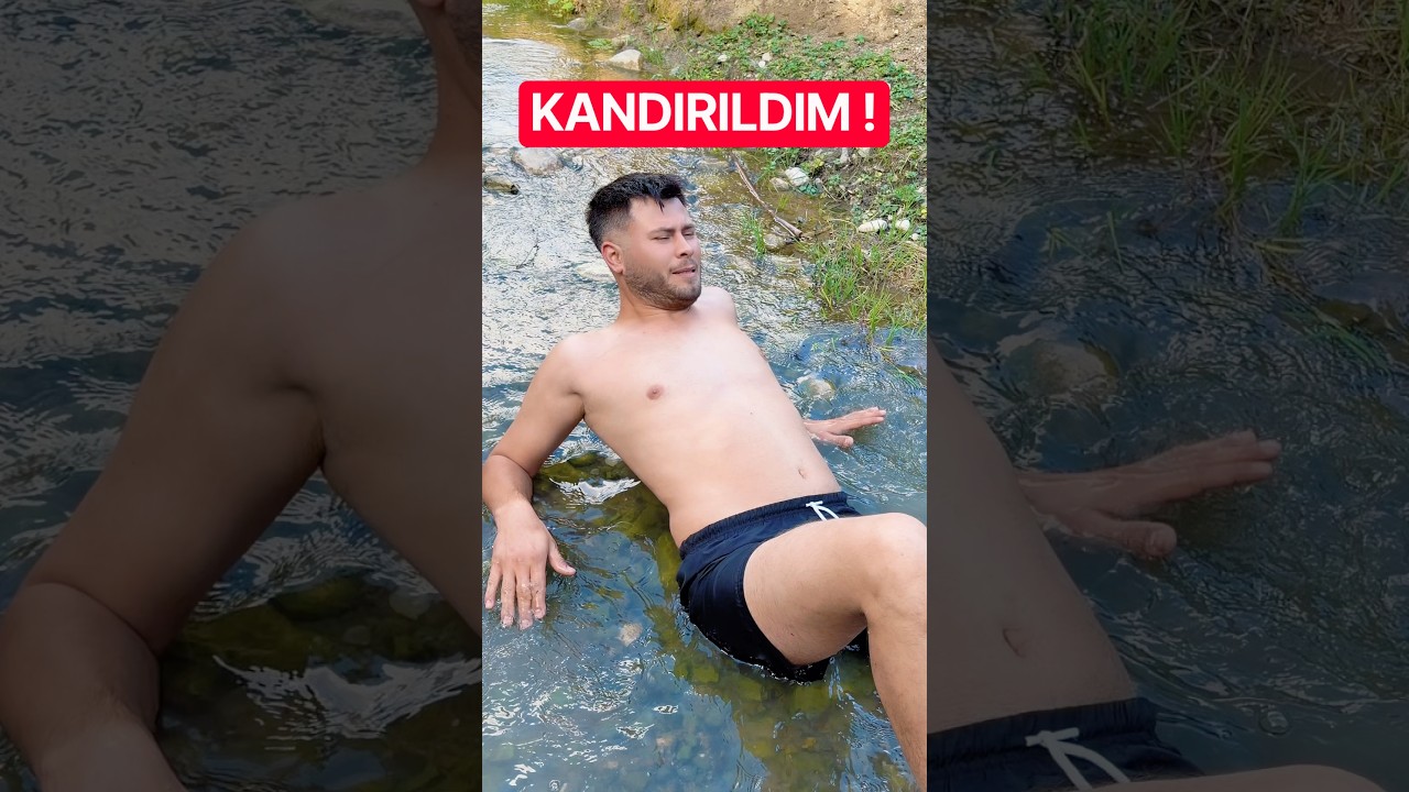 KANDIRILDIM ! 🤣.           #yüzme #köy #komik #parodi