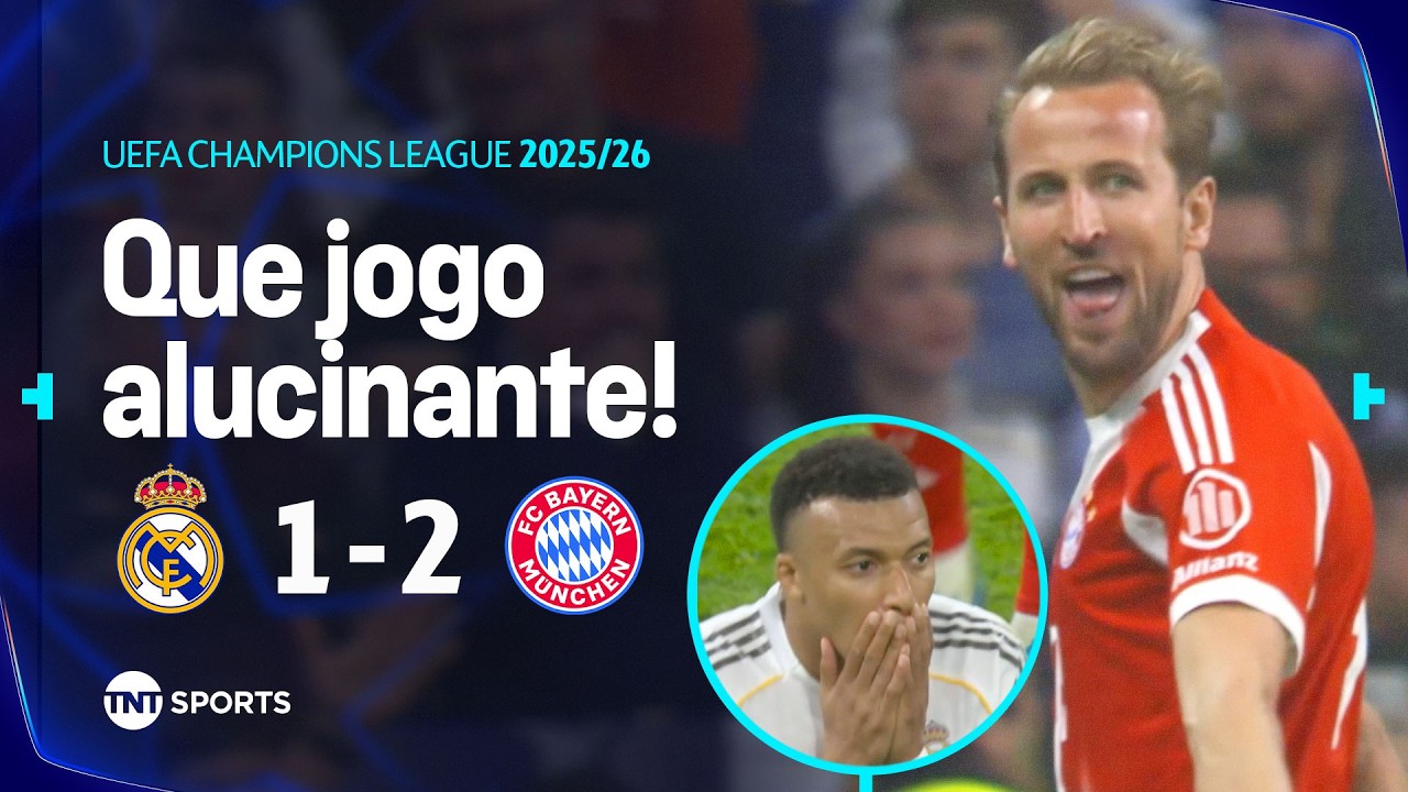 MBAPPÉ E KANE CRAVAM, VINI PERDE GOL INCRÍVEL E NEUER SALVADOR | REAL MADRID 1X2 BAYERN DE MUNIQUE
