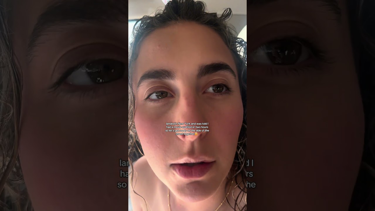 GRWM on sidewalk in NYC after landing and have an audition in 2 hours - I BETTER BOOK IT AHHAHA