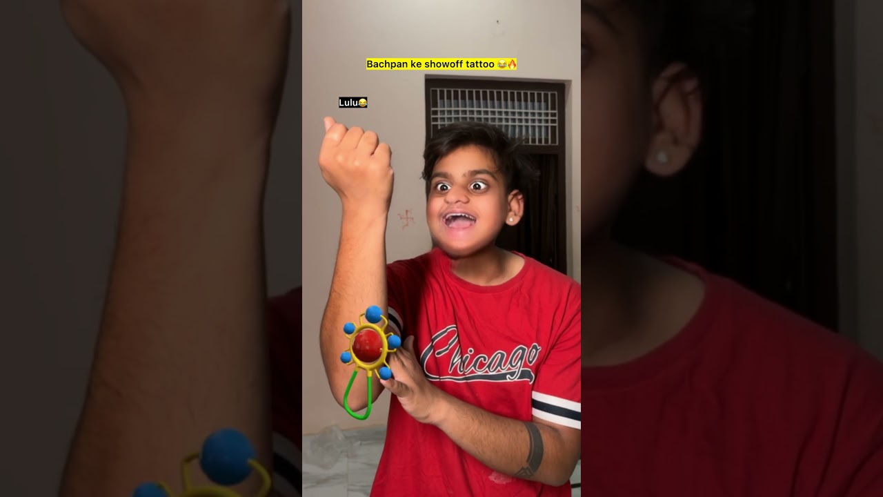 Bachpan ke showoff tattoo 😂🔥| indian family #shorts #indian #chaman #chotabhai #relatable #bachpan